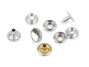 Capse metalice de presă premium din nichel, capse ultra-rezistente de Ø15 mm pentru materiale groase de 3-5 mm, piele și pânză canvas - set de 4 piese
