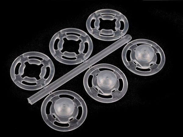 Capse de cusut premium din plastic transparent