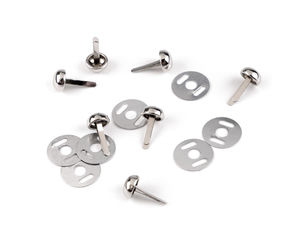 Piciorușe metalice premium pentru genți - Tinte metalice nichelate de 8 mm cu piciorușe duble și plăcuțe de fixare pentru poșete, genți și marochinărie
