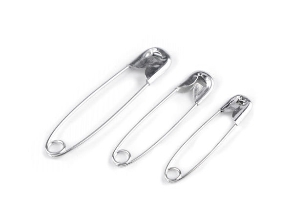 Set premium asortat de ace de siguranță nichelate - Set de 12 piese cu dimensiuni mixte (25 mm, 30 mm, 35 mm) pentru croitorie, confecționarea broșelor și lucru manual