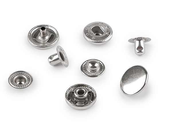 Capse metalice premium Ø15mm pentru materiale de grosime medie - Capse din oțel inoxidabil (set de 4 piese)