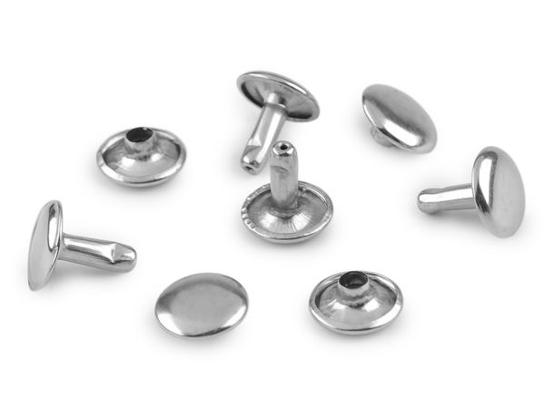Nituri metalice premium cu cap dublu - Accesorii de fixare cu două fețe pentru materiale textile și piele, 10 mm