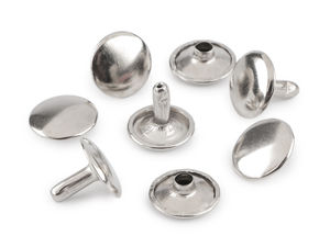 Nituri tubulare premium cu două capete 12mm - Sisteme de fixare metalice profesionale pentru marochinărie, genți, curele și portofele (Finisaj nichel)