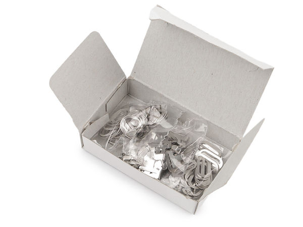 Set de închizătoare reglabile din oțel pentru papion (3 piese) - Accesorii metalice premium pentru papioane și cravate (Nichel)