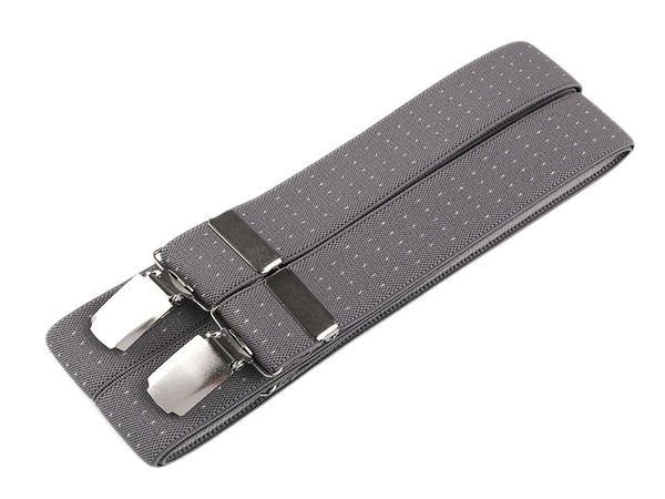 Bretele premium în X - Bretele reglabile de 3 cm pentru pantaloni, cu cleme metalice (125 cm)