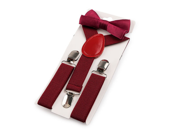Set bretele și papion pentru copii - Bretele de pantaloni reglabile în Y cu papion asortat pentru copii mici și copii (vârsta 2-6 ani)
