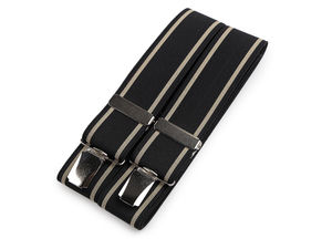 Bretele premium pentru bărbați | Benzi elastice confortabile cu detalii din piele ecologică (Lățime 3,5 cm, Lungime 120 cm)