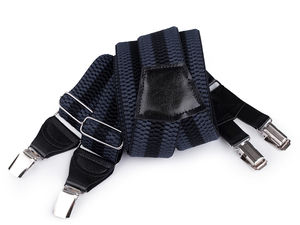 Bretele premium în dungi pentru bărbați - Bretele reglabile foarte rezistente pentru pantaloni, lățime 4 cm (120 cm)