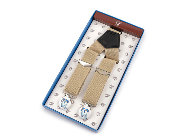 Bretele premium reglabile pentru copii, cu cleme ilustrate (Cutie de cadou inclusă)
