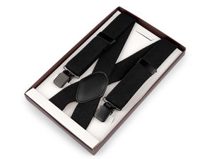Bretele Elastice Reglabile Premium - Negru Clasic (Lățime 3,5 cm, Lungime 120 cm)