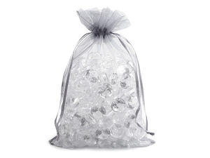 Săculeți premium din organza pentru cadouri - Săculeți translucizi cu șnur pentru mărturii, activități de creație și ambalare, 17 x 23 cm
