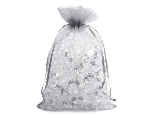 Săculeți premium din organza pentru cadouri - Săculeți translucizi cu șnur pentru mărturii, activități de creație și ambalare, 17 x 23 cm