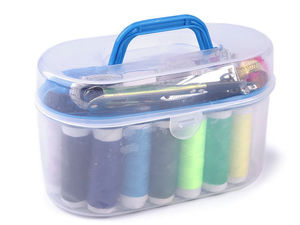 Trusă completă de cusut cu cutie organizatoare pe două niveluri - Set esențial de accesorii pentru cusut și reparații