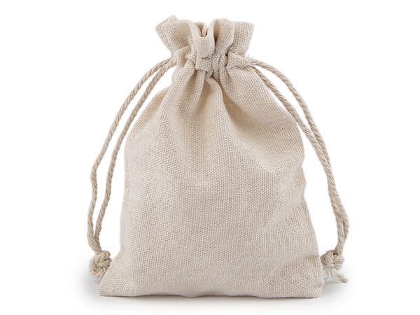 Săculeți cadou premium din in (10x14 cm) - Săculeț reutilizabil cu șnur din bumbac pentru lucru manual, mărturii și depozitare plante aromatice