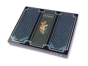 Set cadou premium de batiste din bumbac pentru bărbați - Motive brodate cu natură și sport (Set de 3)
