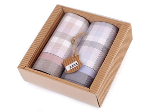 Set cadou cu batiste de lux din bumbac pentru bărbați - Modele premium asortate (3 bucăți)