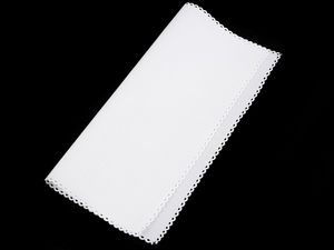 Batiste de buzunar premium din bumbac alb pentru bărbați (21x21 cm, set de 2)