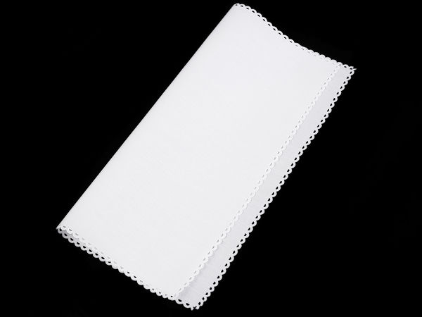 Batiste de buzunar premium din bumbac alb pentru bărbați (21x21 cm, set de 2)
