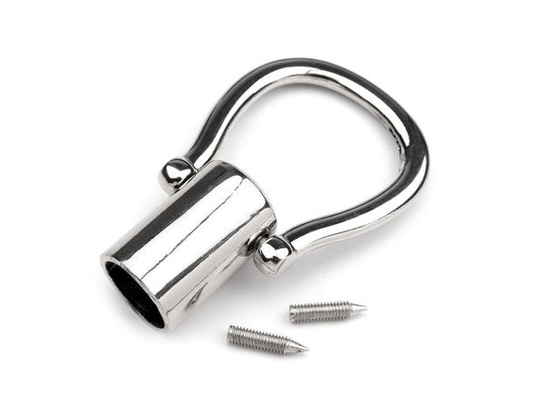 Conectori metalici premium pentru mânere de geantă Ø12mm - Finisaj nichel