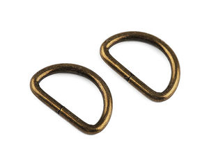 Inel D metalic premium (lățime 25 mm) - Accesorii cu profil rotund nesudat pentru barete de genți, curele și rucsacuri