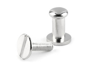 Nituri Chicago premium cu șurub și cap bombat (Cap Ø6 mm) - Feronerie metalică rezistentă pentru genți, curele și marochinărie