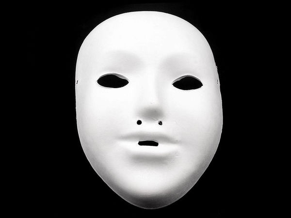 Mască din hârtie premium DIY pentru copii - Mască de carnaval nefinisată pentru pictat, cu bandă elastică (Alb)