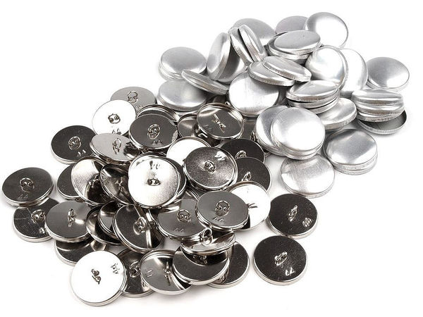 Nasturi metalici premium pentru îmbrăcat - Mărimea 44 (Finisaj nichel)