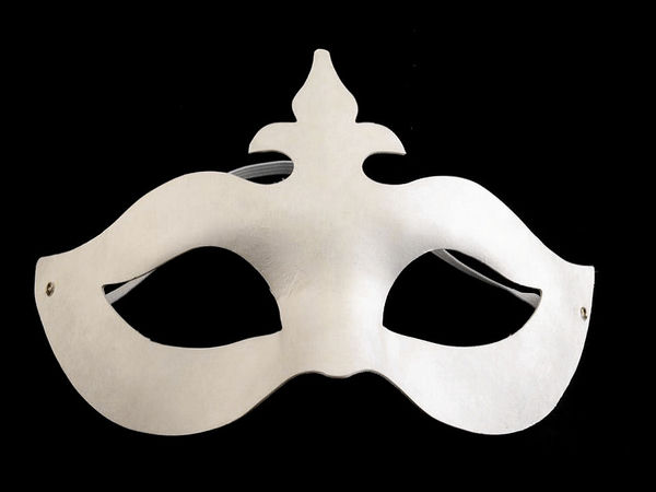 Mască din hârtie albă pentru mascaradă și proiecte creative – Mască de carnaval personalizabilă cu bandă elastică