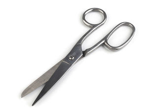 Foarfecă metalică premium pentru uz casnic, 17,5 cm - Foarfecă de galanterie nichelată