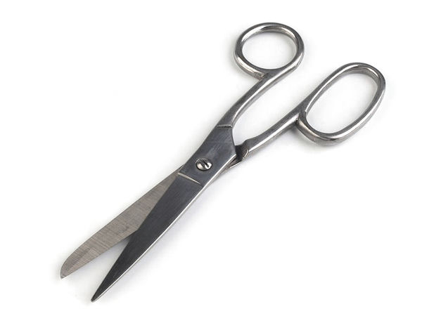 Foarfecă metalică premium pentru uz casnic, 17,5 cm - Foarfecă de galanterie nichelată