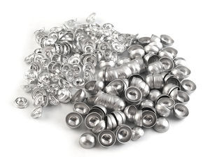 Nasturi premium integral metalici pentru îmbrăcat - Mărimea 16 (Finisaj nichel)