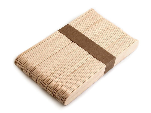 Spatule premium din lemn natural pentru craft și bețișoare pentru lucru manual - 1,8 x 15 cm