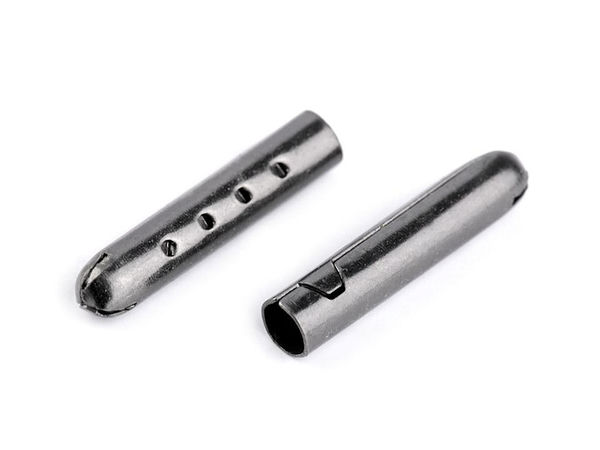 Capete metalice tip tub pentru șnururi de 4 mm - Închizători rotunde pentru galanterie și proiecte creative