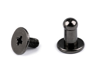 Nituri cu șurub Chicago cu cap rotund de 4 mm - Butoni metalici pentru marochinărie, genți și curele