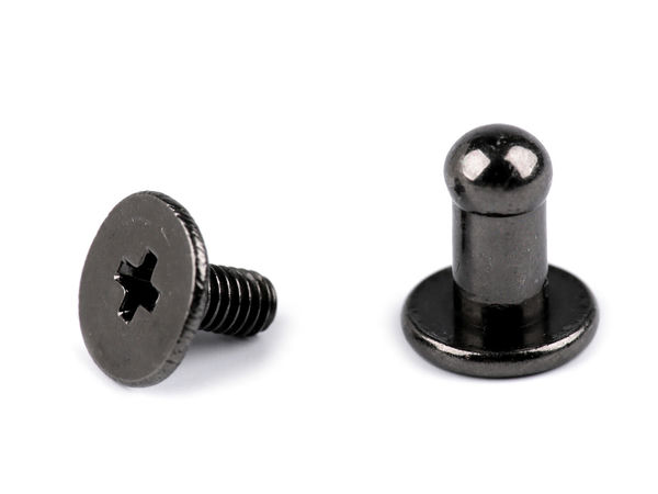 Nituri cu șurub Chicago cu cap rotund de 4 mm - Butoni metalici pentru marochinărie, genți și curele