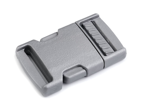 Cataramă premium din plastic de 25 mm cu eliberare laterală și reglaj integrat pentru chingă