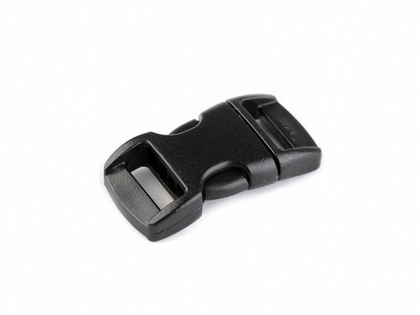 Cataramă trident curbată de 10 mm - Închizătoare mini din plastic premium pentru brățări paracord, chingi și lucru manual