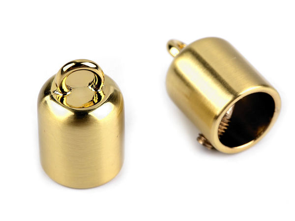 Capăt metalic rotund premium pentru șnur cu anou (Ø9mm) - Terminal rezistent pentru hanorace, jachete și șnururi de tiv