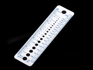 Riglă universală premium pentru calibrarea andrelelor și măsurarea densității – Instrument de măsurare multi-standard cu gradații metrice și imperiale