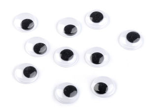 Ochișori mobili autoadezivi - Ochișori din plastic de 18mm pentru păpuși handmade, jucării și scrapbooking