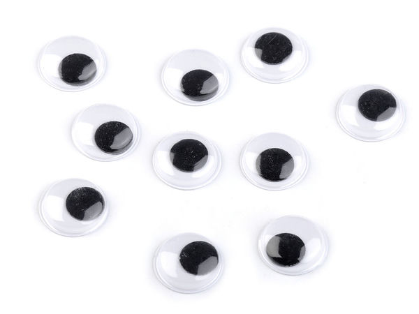 Ochișori mobili autoadezivi - Ochișori din plastic de 18mm pentru păpuși handmade, jucării și scrapbooking
