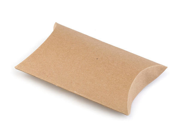 Cutii Premium de Cadou Tip Pernă din Hârtie Kraft - Cutii Ecologice Maro Natural pentru Mărturii și Proiecte Creative DIY