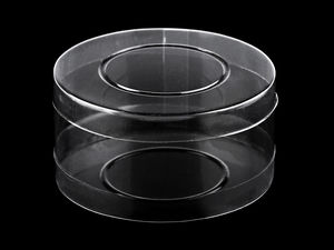 Cutie rotundă din plastic transparent pentru ambalare (98mm) - Cutie transparentă pentru cadouri, expunere și lucru manual