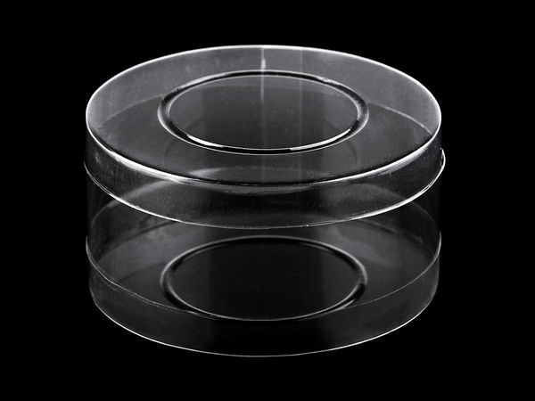 Cutie rotundă din plastic transparent pentru ambalare (98mm) - Cutie transparentă pentru cadouri, expunere și lucru manual