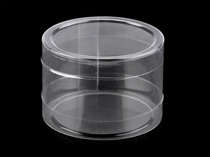 Recipient rotund premium din plastic transparent (Ø74 mm) | Cutie transparentă pentru prezentare și cadouri