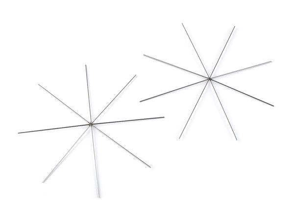 Bază premium din sârmă platinată în formă de stea și fulg de nea pentru decorațiuni de Crăciun DIY - 10 cm