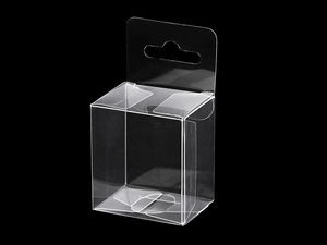 Cutie premium transparentă pentru cadouri și articole de galanterie sau craft, cu orificiu de agățare