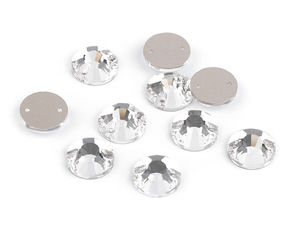 Strasuri de cusut premium din cristal (Ø12mm) – Aplicații rotunde din sticlă fațetată pentru bijuterii, îmbrăcăminte și accesorii