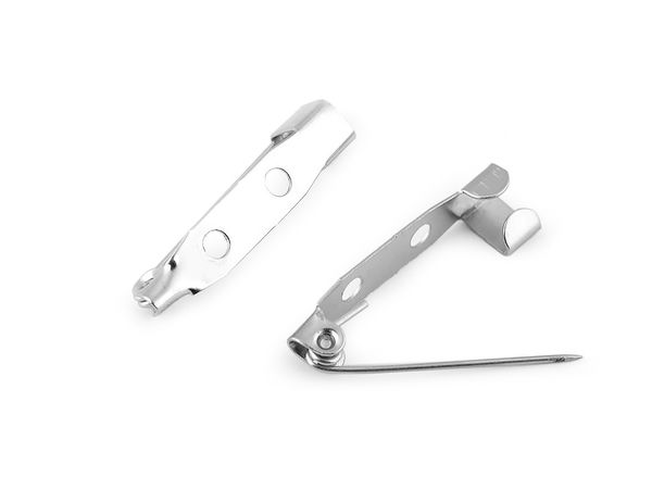 Baze premium pentru broșe - Ace tip bară platinate, 5x25 mm, cu orificii pentru broșe handmade și crearea de bijuterii