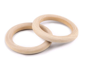 Inel din lemn natural pentru artizanat, prinzătoare de vise și proiecte DIY - Ø70 mm